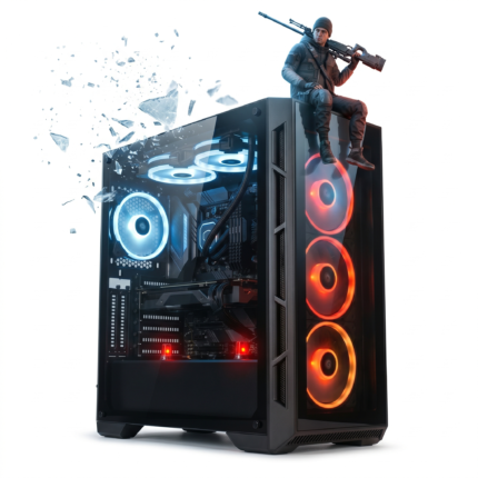 Gaming PC Tower | AMD Ryzen 5 5600G |  Radeon Vega 7 Integrated Graphics | 16GB RAM | 256GB SSD+1TB HDD | Windows 11 | Wi-Fi | RGB Gaming Case